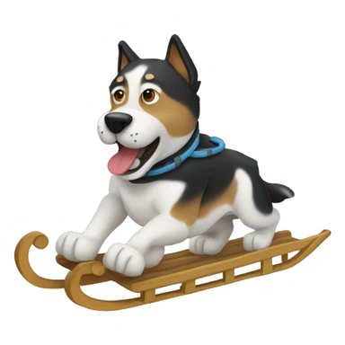 Dog sledding  sticker