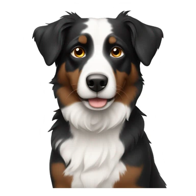 Black and white bi Aussie with brown eyes sticker