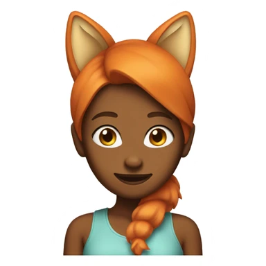 Woman with  fox ears and tails  sticker