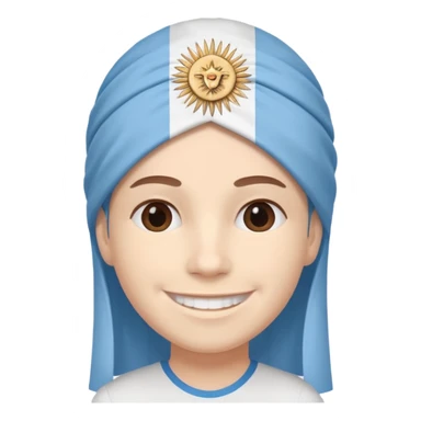 Una persona con la cabeza de la bandera de Argentina sticker