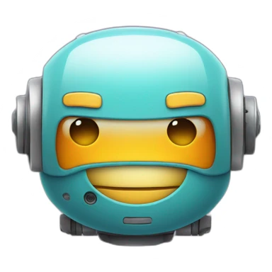 cute robot smiling sticker