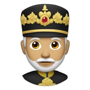 Malaysian Emperor, Black Turban, Black Uniform sticker