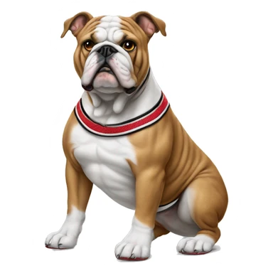 Bulldog wearing air jordans sticker