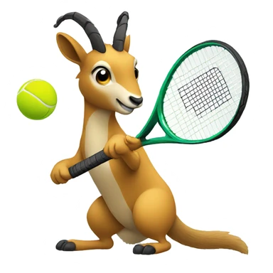Chamois playing tennis sticker