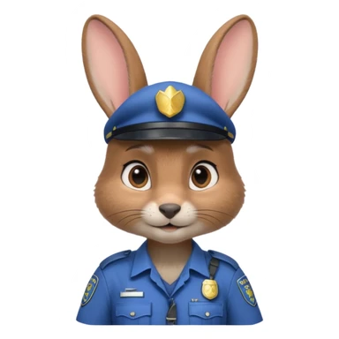 Judy Hopps (gray rabbit with a police suit, without a cap. big ears) from the Zootopia Disney movie sticker