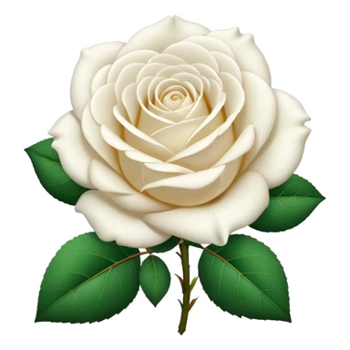 white rose, without green leaves, just flower sticker