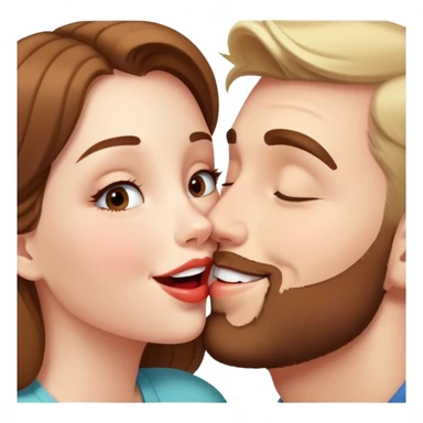 girl kissing her boyfriend  sticker