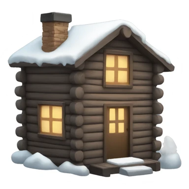 winter cabin sticker
