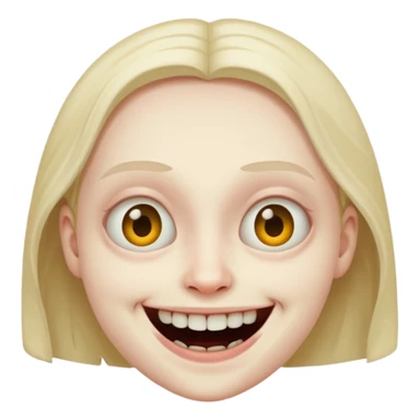 Weird creepy smile  sticker