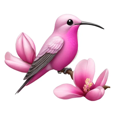 Kolibri magnolia pink sticker