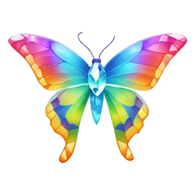 One Rainbow-Diamond-Gem-Butterfly-Crystal-Fly sticker