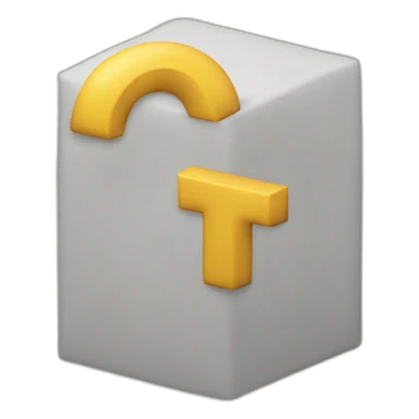 The combined letter J+M in 3D  sticker