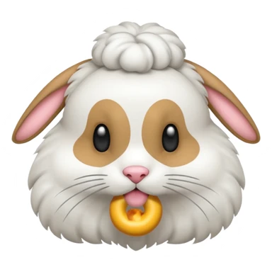 Conejo con un lazo sticker