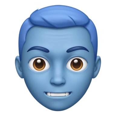 A blue gigachad doung mewing  sticker