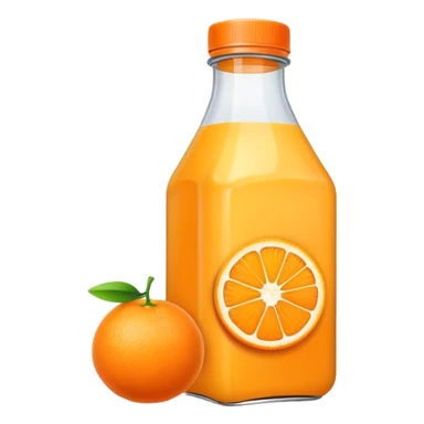 Orange juice bottle sticker