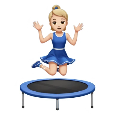 squeezie en robe qui fait du trampoline sticker