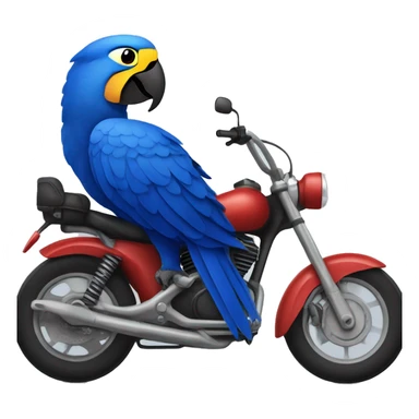 Hyacinth Macaw on motorcycle sticker