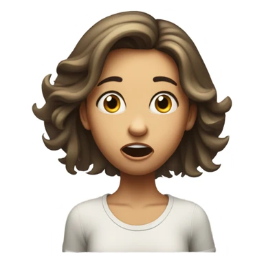 Shoked beauty girl sticker