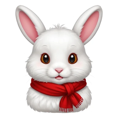 rabbit with scarf sticker
