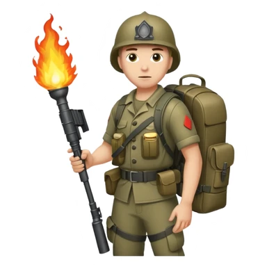 flame thrower world war 2 sticker