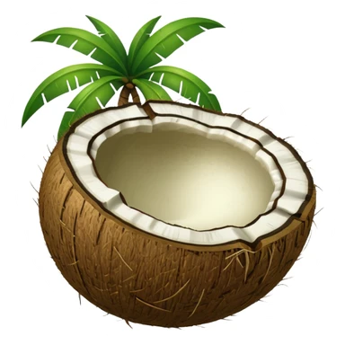 Green Coconut shell sticker