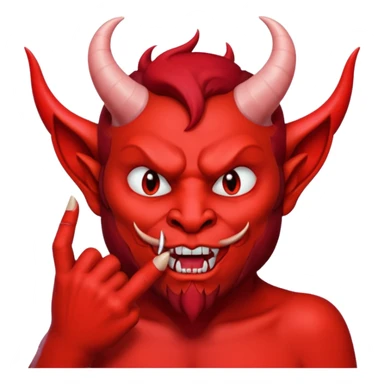 Creppy devil and shushing someone  🤫 like there figer over there mouth  like there lip is closed and the figers over and not useing the middle finger  sticker