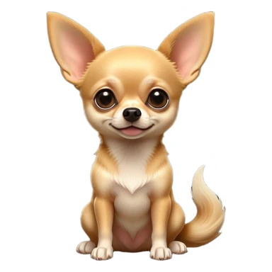 cinematic-[chihuahua dog]-realistic-full-body-sitting-emoji,-tail-resting-loosely-beside-its-paws,-head-tilted-dramatically,-sleek-[black and tan]-fur,-simplified-yet-realistic-focused-features,-highly-detailed,-glowing-with-an-almost-sarcastic-glow sticker
