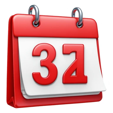 number 1 on calendar sticker