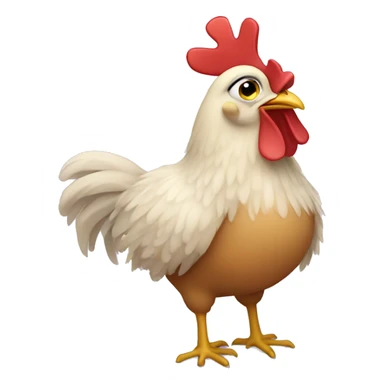 Chicken with a tutu and tiara sticker