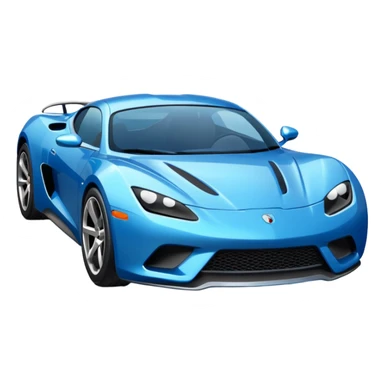 blue sports car sticker