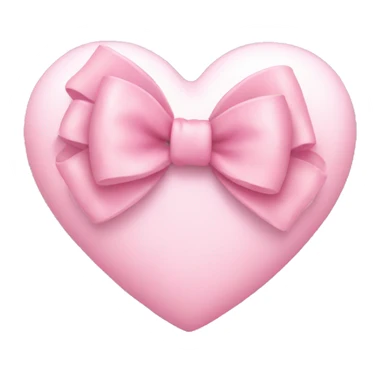 light pink heart with a bow sticker