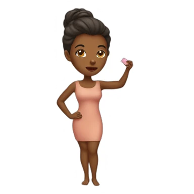 Brown skin woman blowing a kiss sticker