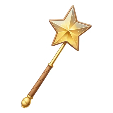 magic wand with glittering stars sticker