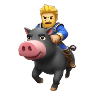 Hog rider clash royal sticker