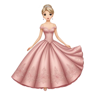 Cinematic Realistic Cinderella Portrait, depicted with lifelike skin texture, subtle rosy undertones, and soft natural lighting that enhances the gentle contours of her face. Her intricately detailed golden blonde hair is elegantly styled in an updo, with delicate wisps framing her face for added realism. Her deep, expressive blue eyes radiate warmth and sincerity, reflecting a quiet resilience and grace. She is dressed in her iconic ball gown, the fabric shimmering with intricate embroidery and fine translucent layers that catch the light beautifully. The soft sheen of satin gloves and the delicate sparkle of a glass-like slipper peeking from beneath her dress add a touch of magical realism. The portrait features an enchanting glow with a natural, luminous finish, seamlessly blending realism and fairytale charm to evoke a sense of depth, elegance, and timeless beauty. sticker