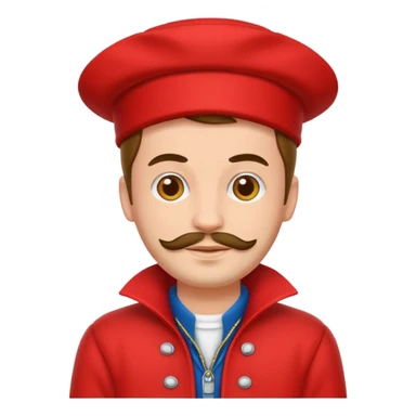 man with red dutch clothing sticker