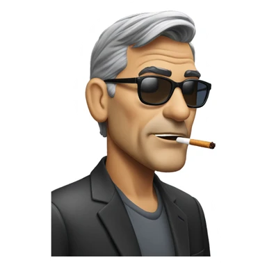 George Clooney smoking a vape sticker