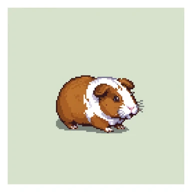 guinea pig running in grass sticker