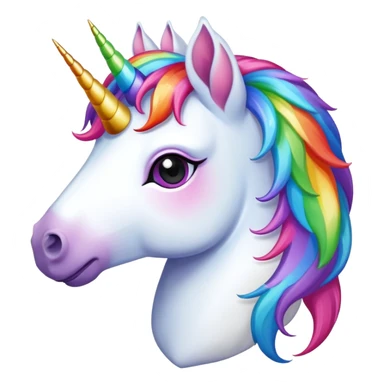 A unicorn with rainbow mane sticker