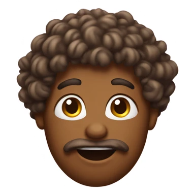 poo with curly hair sticker