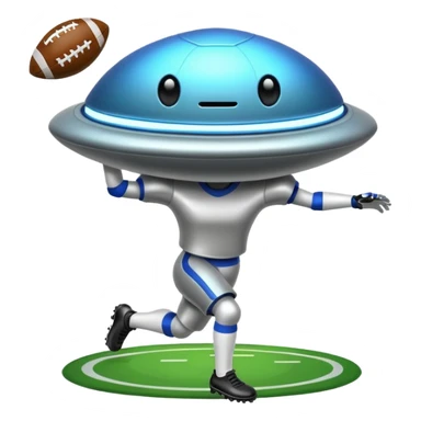 UFO playing football sticker