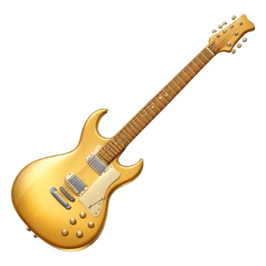 cinematic-realistic-guitar,-polished-metal,-warm-golden-reflections-dancing-along-its-surface,-soft-hands-carefully-positioned-over-the-keys,-glowing-with-an-elegant-and-airy-charm. sticker