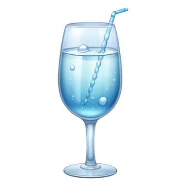 GLASS WITH FIZZ WATER WITHOUT STRAW sticker