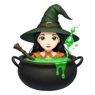 Witch Girl İn A Cauldron sticker