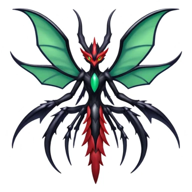 Shiny Oily Glossy Yveltal-Scyther-Darkrai-Lunala-fusion sticker