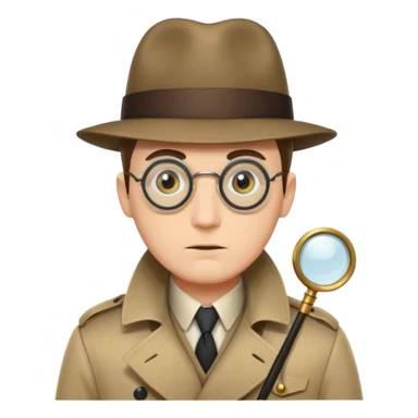 detective with a monocle eye sticker