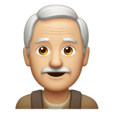 latvian old man work with clay sticker