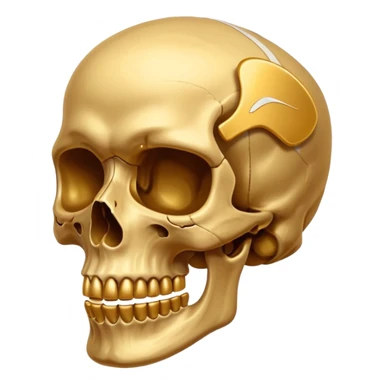 skull in gold nike  sticker
