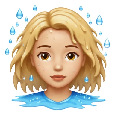 Woman splashed sticker