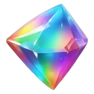 rainbow gem sticker